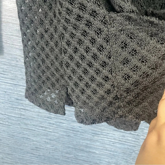 Baltex Long sleeve Black button Front Swimsuit Cover Open Knit Cardigan XL - Picture 5 of 5